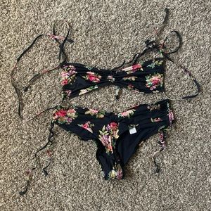Zimmermann Black Floral Bikini